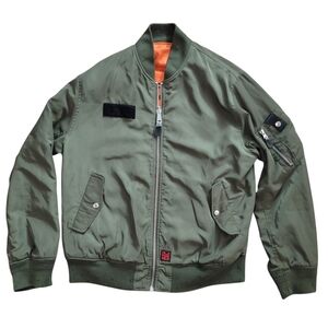 Five CM (5cm) Men's Olive Green Reversible Bomber Jacket